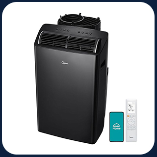 Climatiseur portable Midea 12000 BTU avec télécommande et compatibilité Smart Home